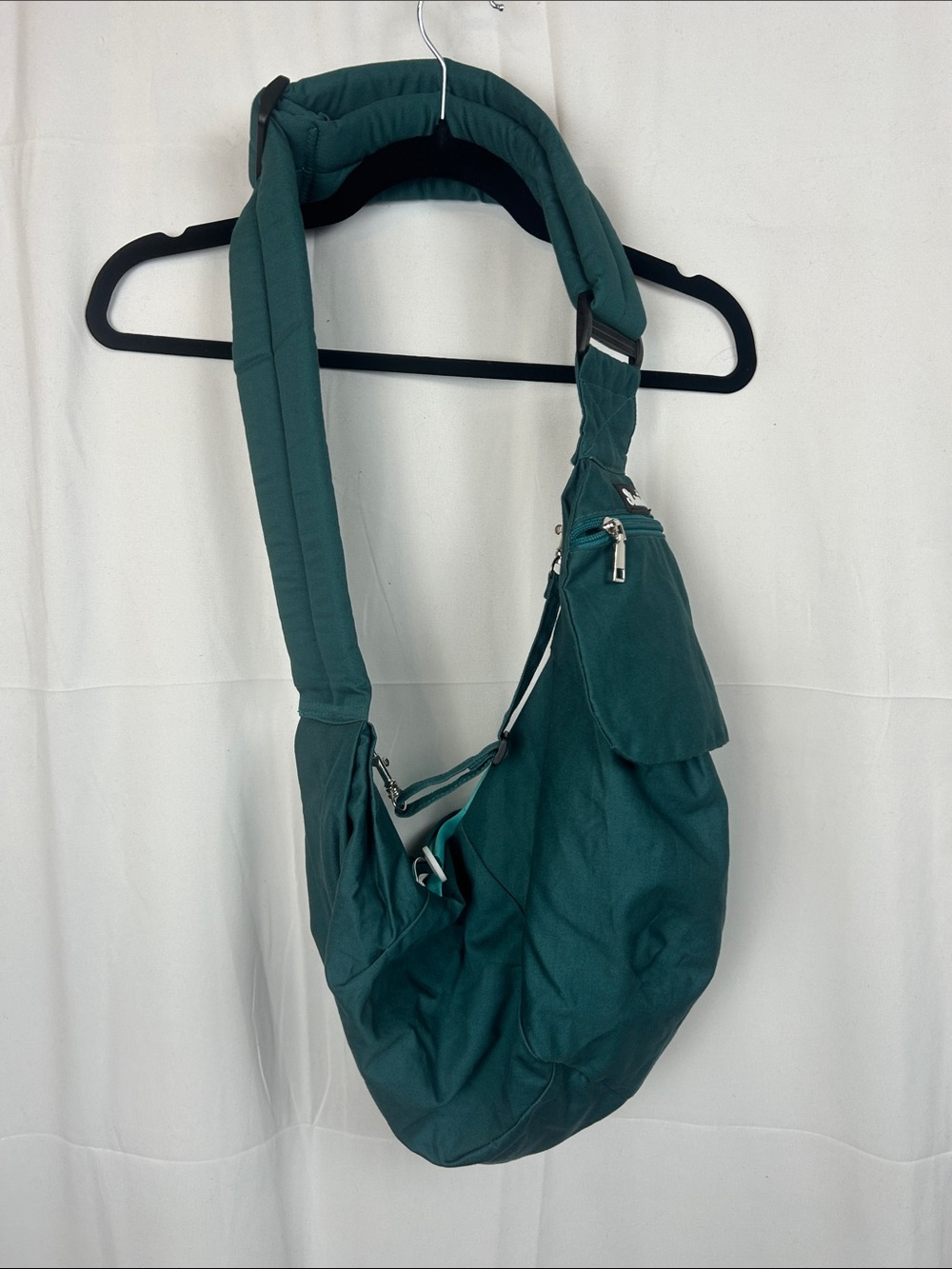 SlowTon Hands-Free Padded & Adjustable Sling Dog & Cat Carrier, Green - small